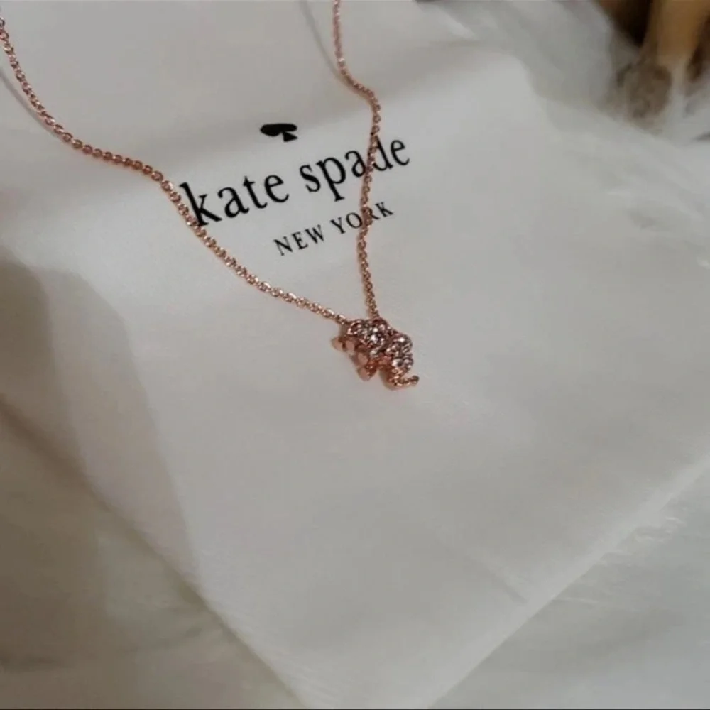 Kate Spade New York Things We Love Rose Gold Elephant Mini Pendant Necklace